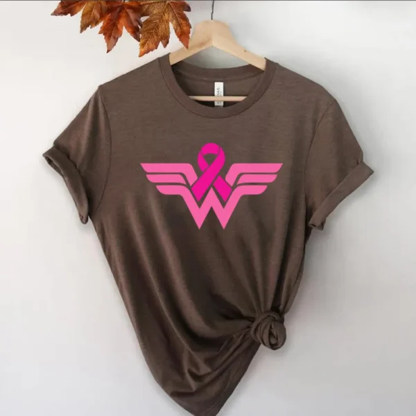 Superhero breast cancer awareness t-shirt.