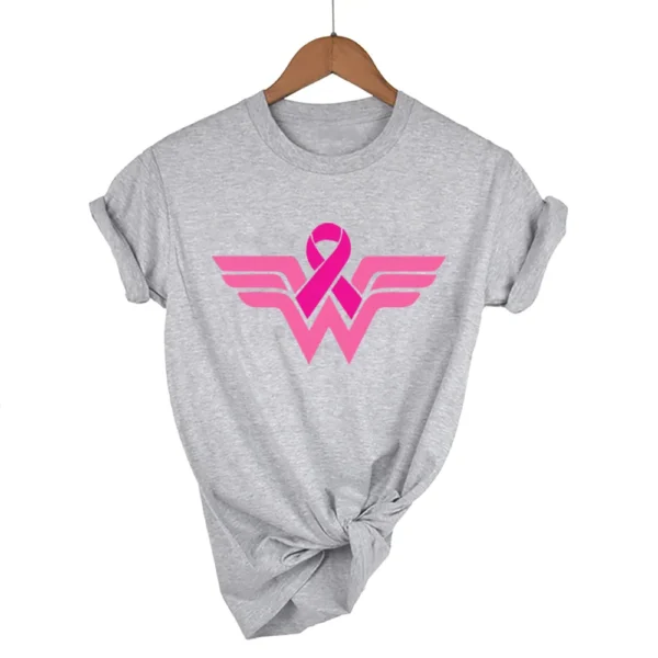 Superhero breast cancer awareness t - shirt.