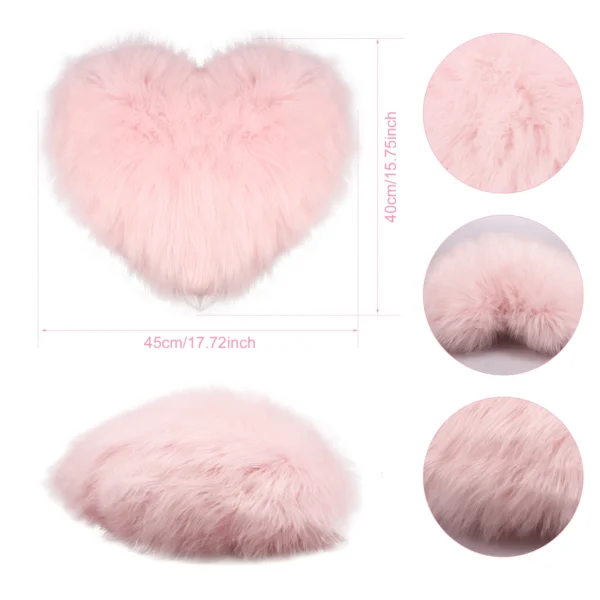 A Soft Plush Heart Shaped Pillow